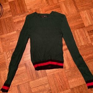 Forever 21 Green Red & Black Sweater